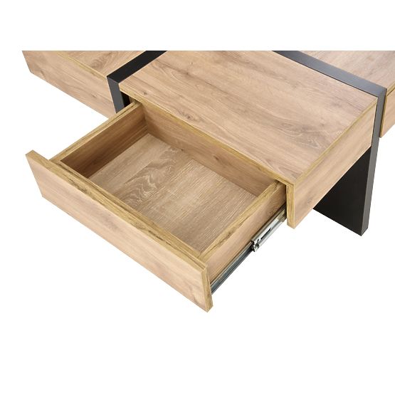 Masă de cafea SEVILLA S blat: stejar craft, picioare: negru