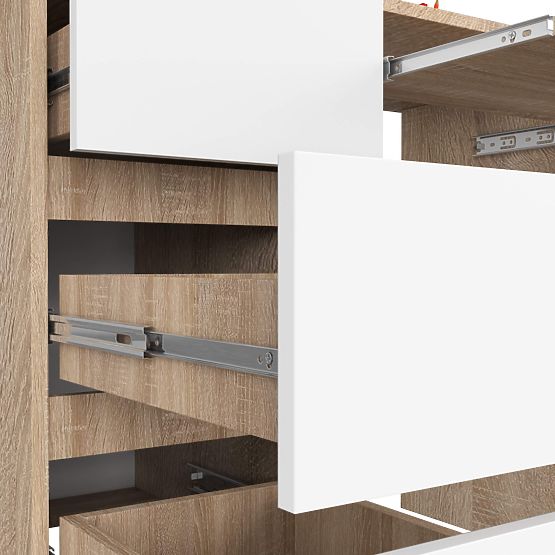 MASĂ DE CALCULATOR A-6 90 cm STÂNGA PK SONOMA / ALB