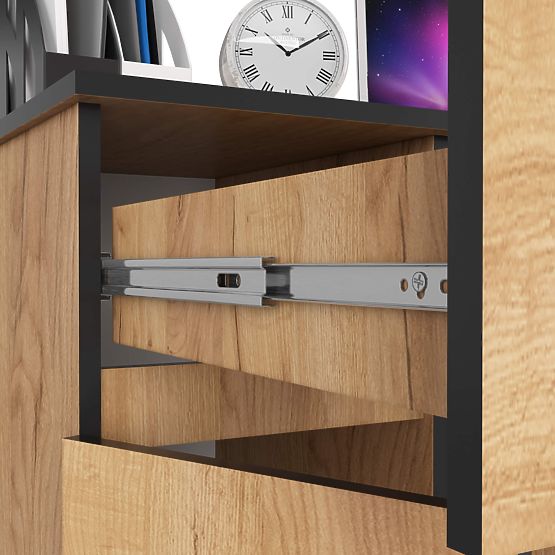 MASĂ DE CALCULATOR PIKSEL PK STEJAR CRAFT - STÂNGA