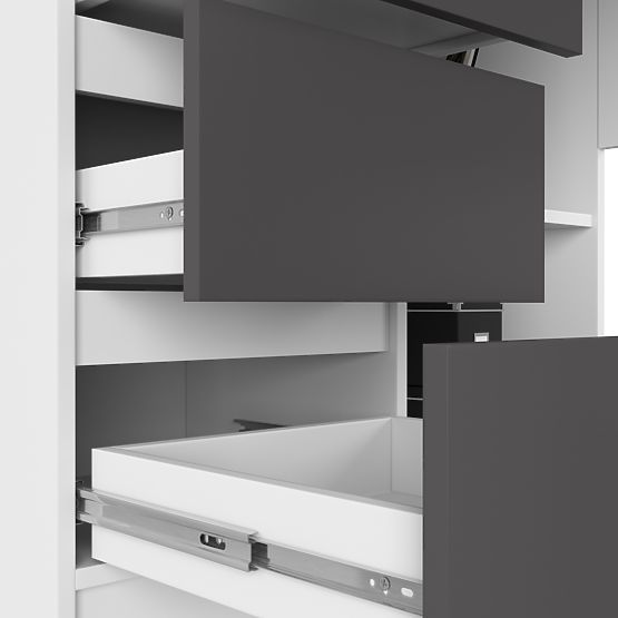 MASĂ DE COLȚ B16 CLP STÂNGA PK ALB / GRI