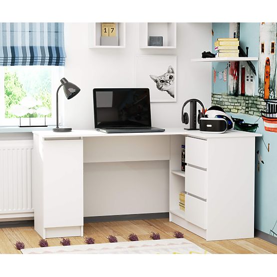 MASĂ DE COLȚ B20 CLP DREAPTA PK ALBĂ