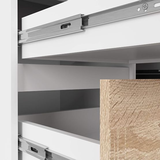 MASĂ DE COLȚ B20 CLP STÂNGA PK ALB / SONOMA