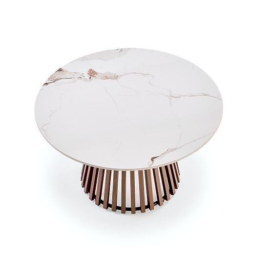 Masă de conferință CARINA marmură bej / nuc (2p=1buc)