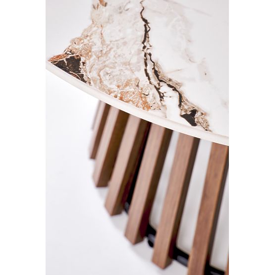 Masă de conferință CARINA marmură bej / nuc (2p=1buc)