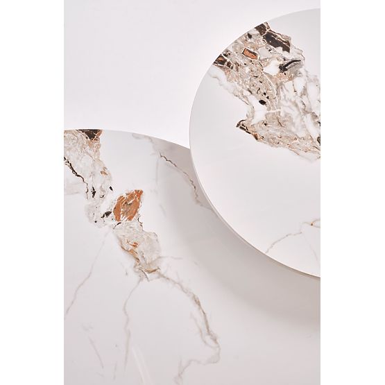 Masă de conferință CARINA_S marmură bej / nuc (2p=1buc)