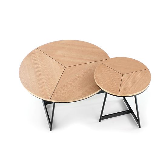 Masă de conferință KARIDA-S stejar natural/negru (1p=1buc)