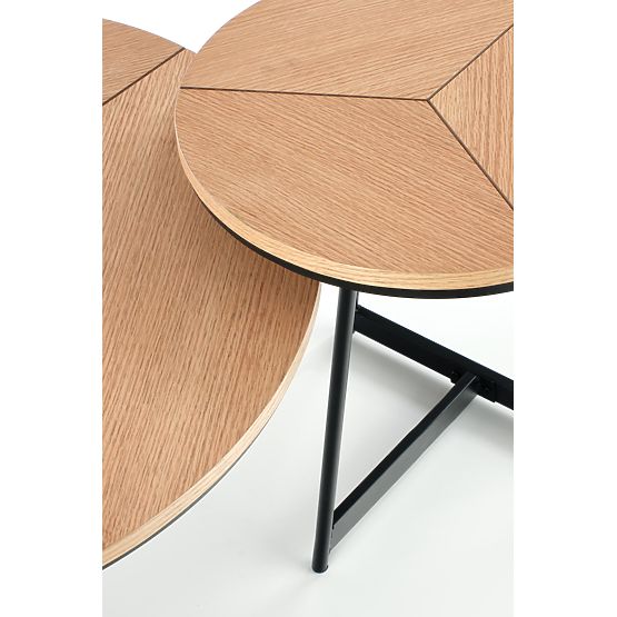 Masă de conferință KARIDA stejar natural/negru (1p=1buc)