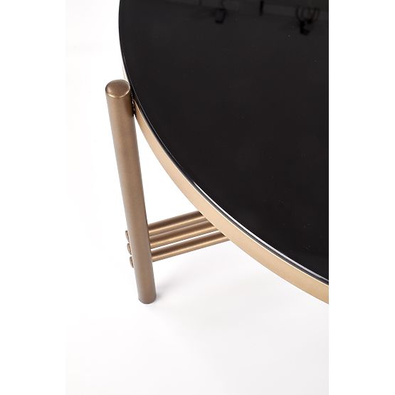 Masa de conferințe ISMENA cadru - auriu, blat - negru (1p=1buc)