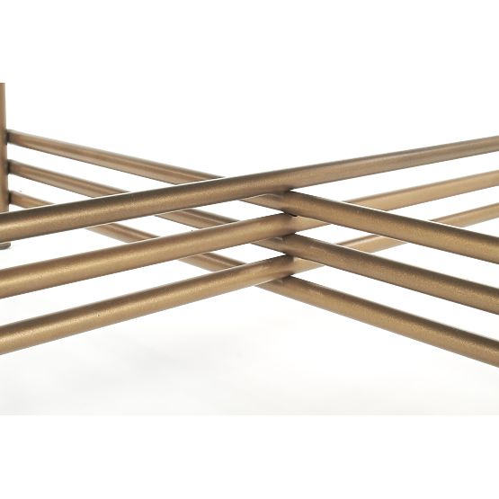 Masa de conferințe ISMENA cadru - auriu, blat - negru (1p=1buc)