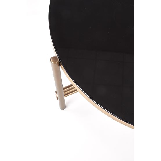 Masa de conferințe ISMENA cadru - auriu, blat - negru (1p=1buc)