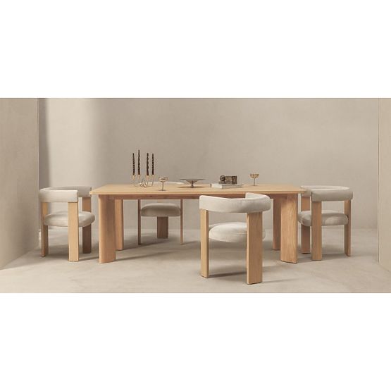Masă de dining Bali 220 cm, alb crem