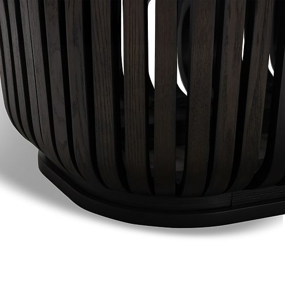 Masa de dining cu lamele Araia frasin negru