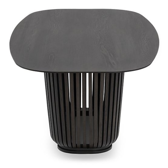 Masa de dining cu lamele Araia frasin negru