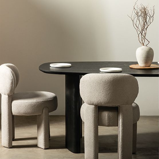 Masă de dining Oriento 200 cm, ovală, furnir de frasin