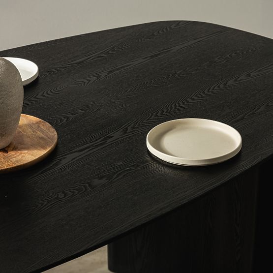 Masă de dining Oriento 200 cm, ovală, furnir de frasin