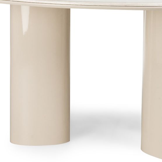 Masă de dining Rio 160 cm, bej deschis/marmură