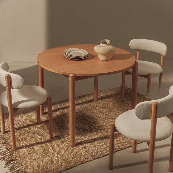 Masă de dining Yoko 110,5 cm, rotundă, naturală