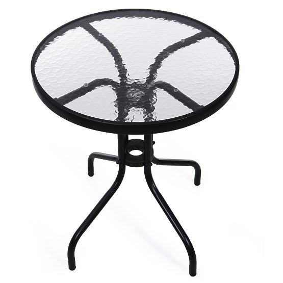 Masă de grădină 60cm sticlă călită masă pentru grădină terasă balcon