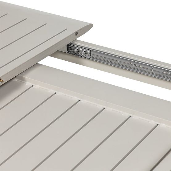 Masă de grădină extensibilă Canelli 175-234 cm, din aluminiu, dreptunghiulară, bej deschis