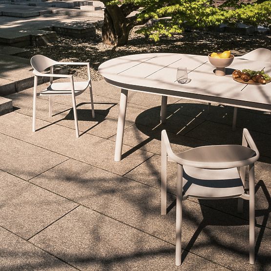 Masă de grădină extensibilă Marinelli 230-300 cm, aluminiu, bej deschis