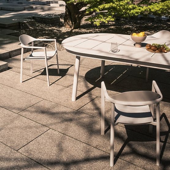 Masă de grădină extensibilă Marinelli 230-300 cm, aluminiu, bej deschis