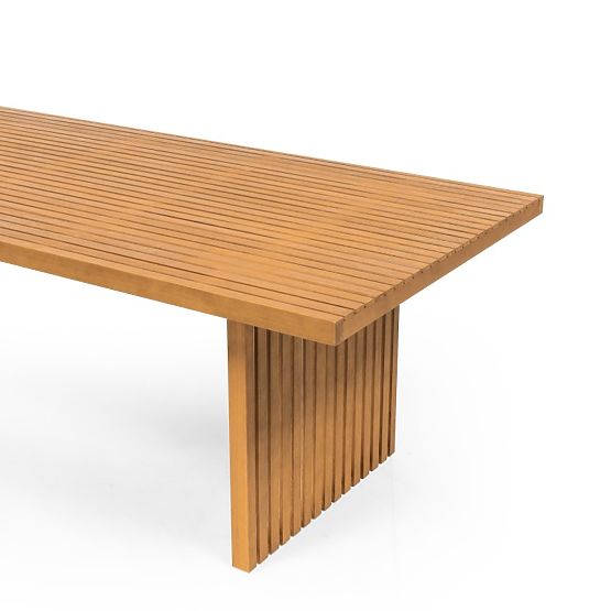 Masă de grădină Familis ll 240 cm, lemn de eucalipt FSC, aspect de tec