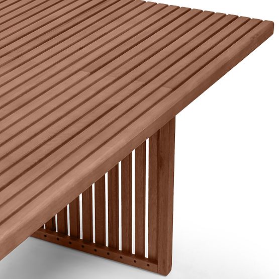 Masă de grădină Familis ll, 240 cm, lemn de eucalipt FSC, maro închis