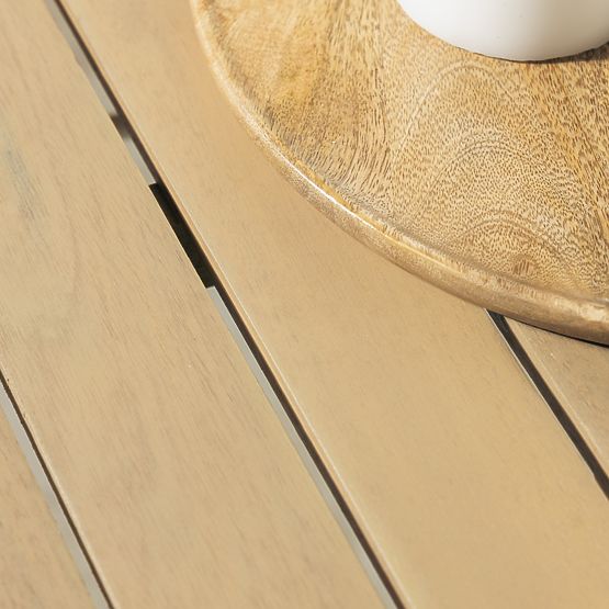 Masă de grădină Fioli rotundă 100 cm, lemn de salcâm FSC, albă