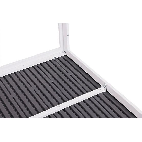 Masă de grădină pentru 6 persoane 156x78 cm mobilier terasă gri alb MultiGarden