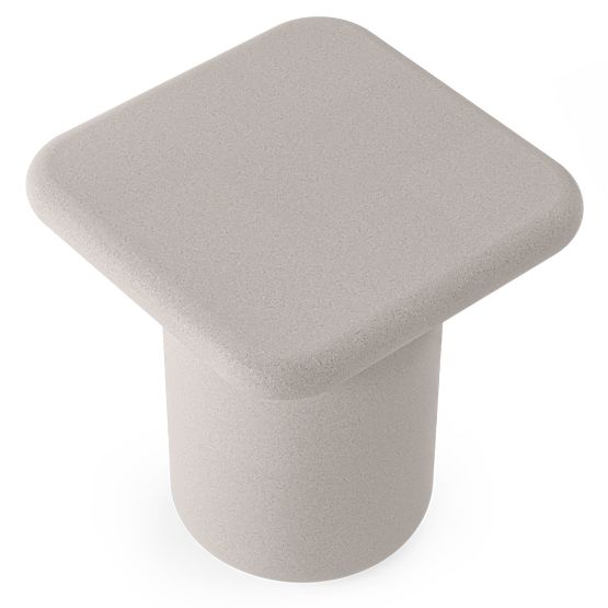 Masă de grădină Vibonis 42 cm, pătrată, din ciment, bej deschis