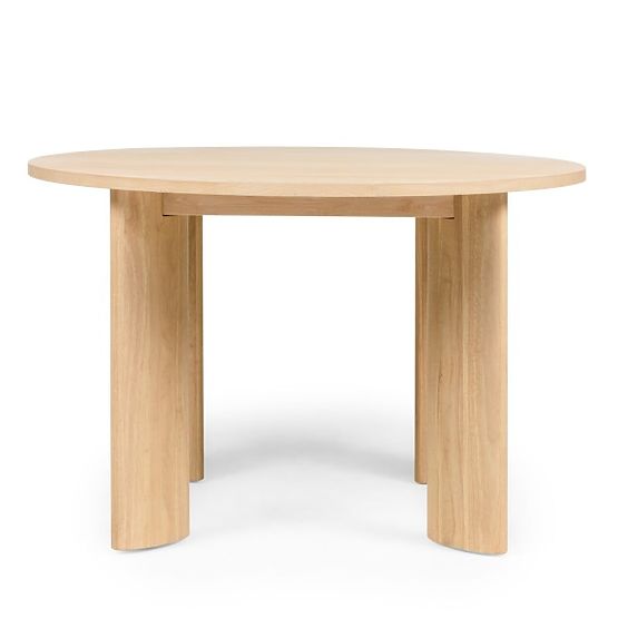 Masă de sufragerie Bali 120 cm, rotundă, alb crem