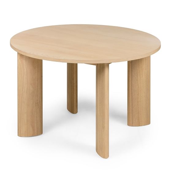 Masă de sufragerie Bali 120 cm, rotundă, alb crem