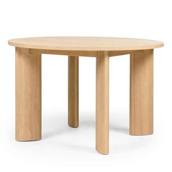 Masă de sufragerie Bali 120 cm, rotundă, alb crem