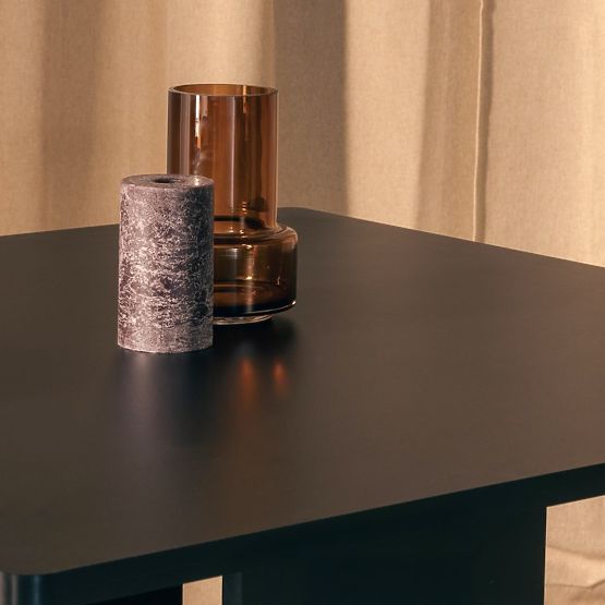 Masă de sufragerie Gasper 100 cm, pătrată, neagră