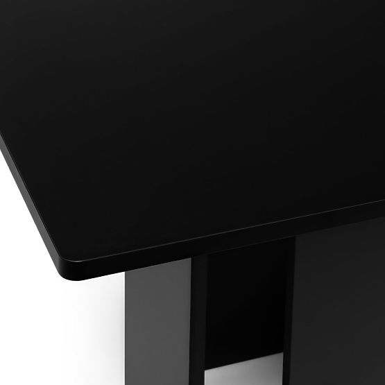 Masă de sufragerie Gasper 100 cm, pătrată, neagră