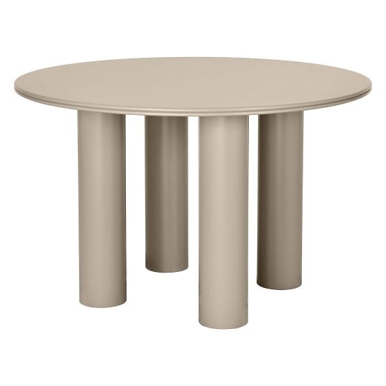 Masă de sufragerie Kairo 120 cm, rotundă, bej închis