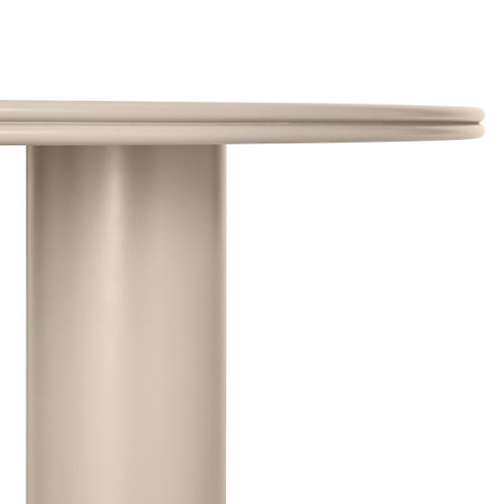 Masă de sufragerie Kairo 120 cm, rotundă, bej închis