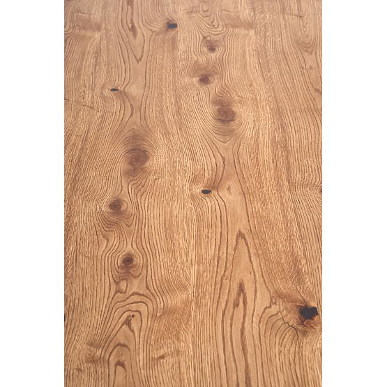 Masă de sufragerie PEREZ - stejar deschis/negru