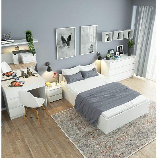 MASĂ DE TOALETĂ COSMETICĂ CU OGLINDĂ T-6/SL 900x600 DREAPTA PK ALBĂ