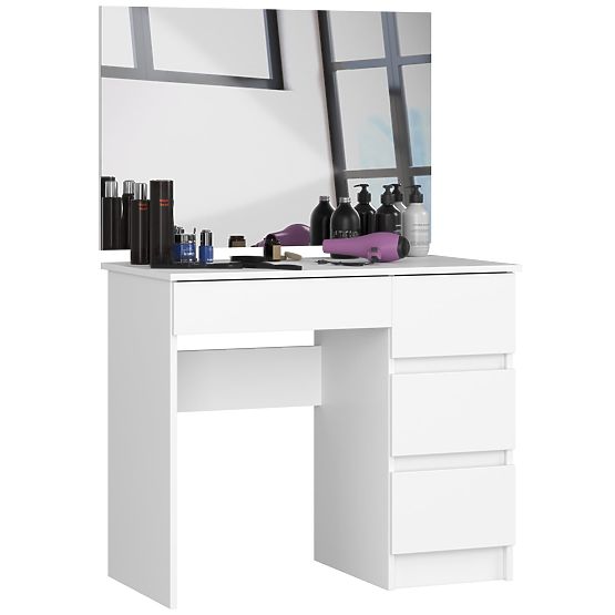 MASĂ DE TOALETĂ COSMETICĂ CU OGLINDĂ T-6/SL 900x600 DREAPTA PK ALBĂ