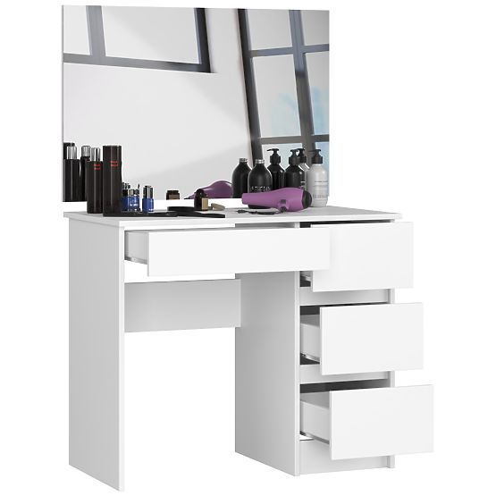 MASĂ DE TOALETĂ COSMETICĂ CU OGLINDĂ T-6/SL 900x600 DREAPTA PK ALBĂ