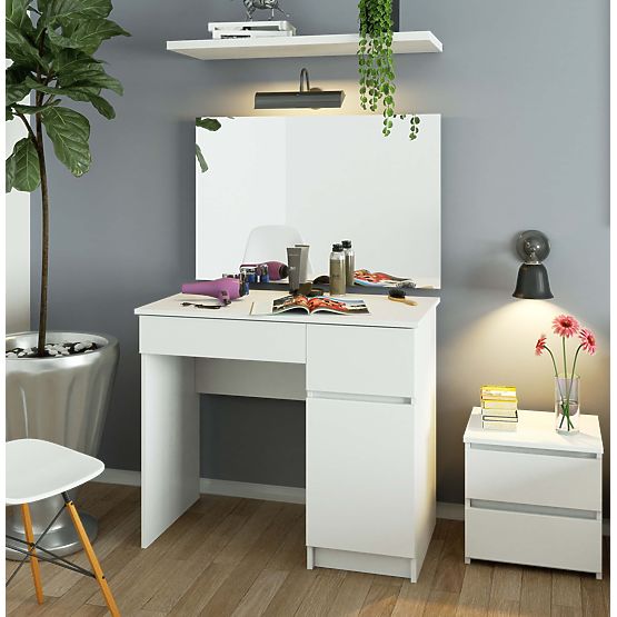 MASĂ DE TOALETĂ CU OGLINDĂ CLP P-2/SL 900x600 DREAPTA PK ALBĂ