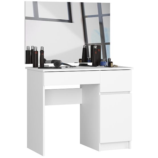 MASĂ DE TOALETĂ CU OGLINDĂ CLP P-2/SL 900x600 DREAPTA PK ALBĂ