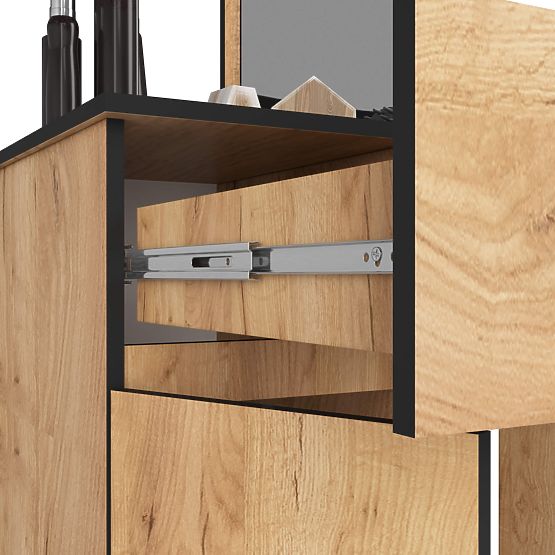 MASĂ DE TOALETĂ CU OGLINDĂ CLP P-2/SL STÂNGA PK STEJAR CRAFT