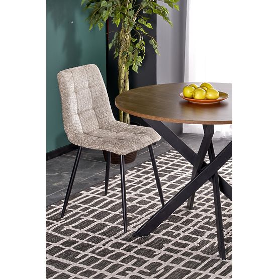 Masa EDGAR, blat - nuc, picioare - negre (2p=1buc)