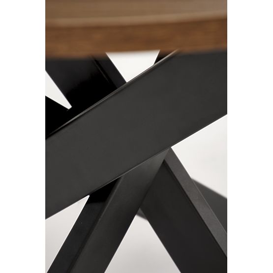 Masa EDGAR, blat - nuc, picioare - negre (2p=1buc)