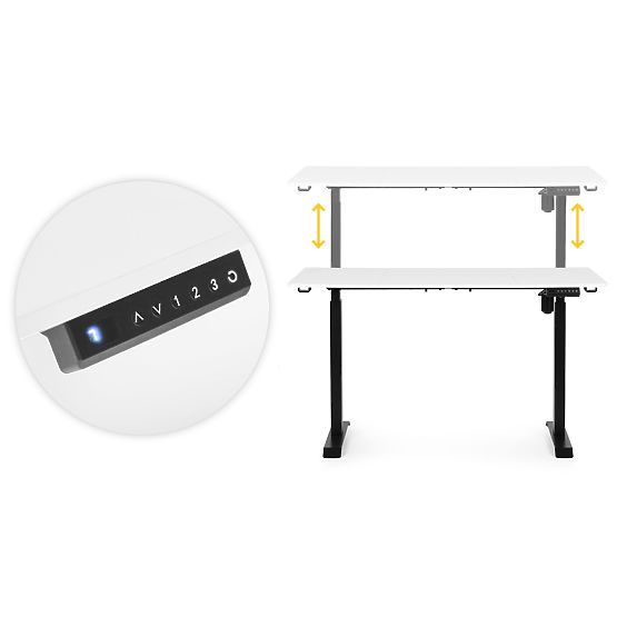 Masă electrică reglabilă 140x70 cm, înălțime reglabilă 76-121 cm ModernHome
