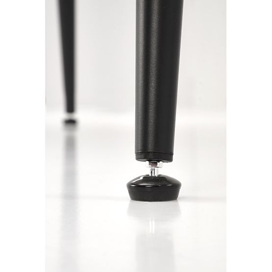 Masă EMILIO 120 blat - marmură albă, picioare - negre (2p=1buc)