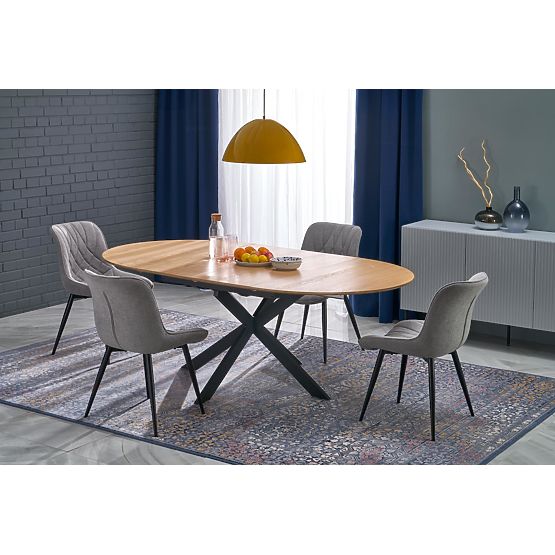 Masa extensibilă ACORD, natural/negru (2p=1buc)