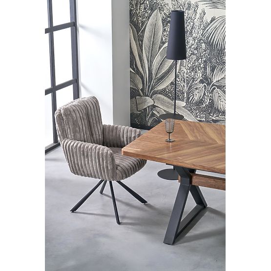 Masă extensibilă BARON, nuc / negru (2p=1buc)